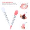 10pcs Silicone Lip Brush Set Small Makeup Brushes Lipstick Applicator Brushes with 2 Antilost