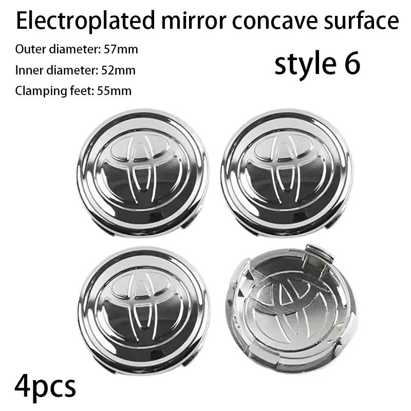 4pcs 57+62mm Car Wheel Center Cap Logo Hub Cover Badge Emblem For Toyota Corolla Yaris CHR Rav4 Auris Avensis Camry Land Cruiser