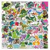 Cute Dinosaur Graffiti Stickers - Waterproof Decals for Phone Cases, Water Bottles, and Notebooks, 50-100 Sheets