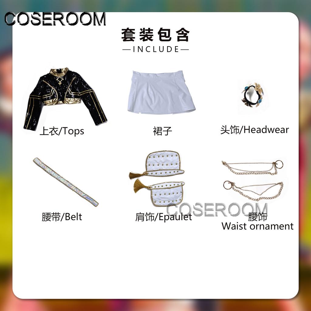 Kids Children HUNTR X KPOP Demon Hunters Zoey Cosplay Costume Black Stage Halloween Comic Con Anime Wig Role Play