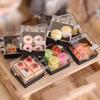 Practical Dollhouse Cake Wear-resistant 1/12 Miniature Boxed Cakes Model Kitchen Toys