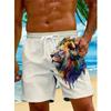 Pantaloni da Spiaggia Estivi da Uomo Stampati in 3D Moda Versatili Tendenza Traspiranti Casual Stile Vacanza