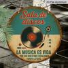 2D Flat, 1pc Spanish Language Vintage Vinyl Record Music Wall Aluminum Plaque - 7.87" Round Retro Turntable Sign Suitable for Bars, Cafes, Music