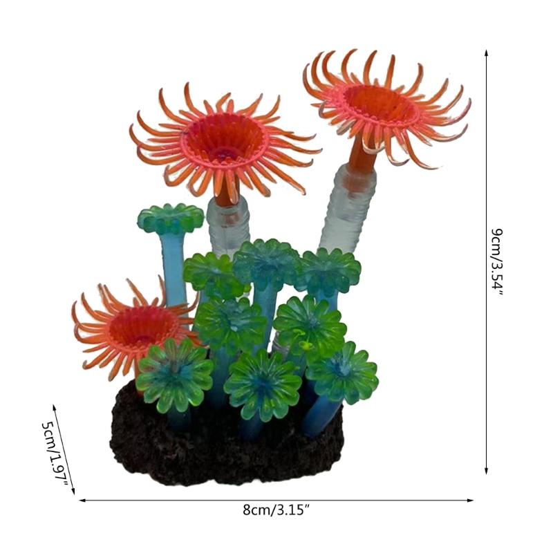 Aquariums Sinkable Decoration Realistic Artificial Coral Fish Tanks Coral Ornament Landscaping Fishtanks Bottom Plant