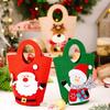 Yousheng Christmas Gift Bags with Handles Santa Reindeer Snowman Holiday Tote Bag Thick Non-Woven Handbag Party Favor Bags for Kids Holiday Events