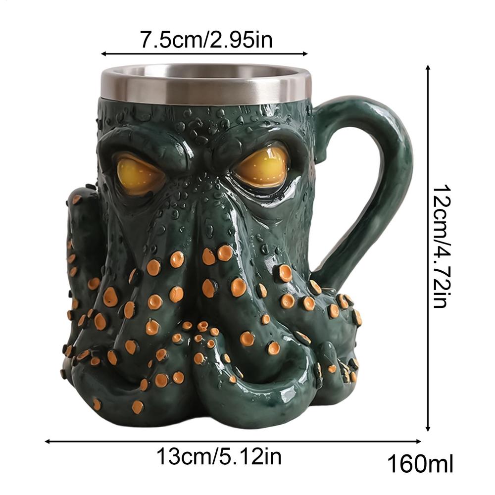 Drinking Cup 160ml Octopus Design Multifunctional Cups Octopus Coffee Mug for Hot Cold for Milk Ice Water Juice Latte Tea Beer