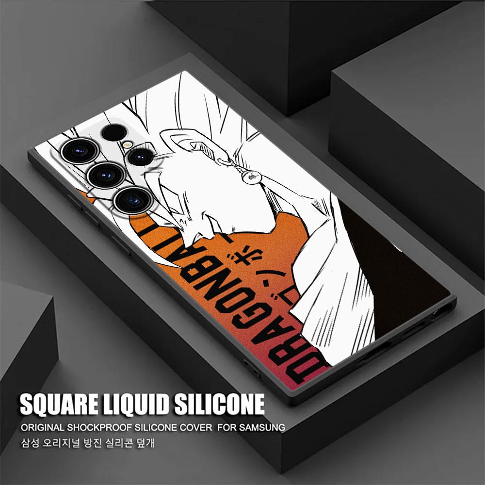 Phone Case For Samsung Galaxy S26 Ultra Cases S25 FE S24 S23 S21 Ultra S20 S24 FE S22 Plus Black Cover Dragons Vegeta Balls Goku