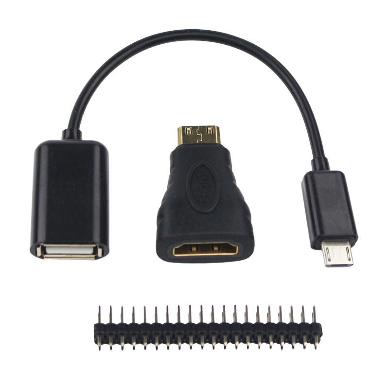 Raspberry Pi Zero 2W Erweiterungs-Kit: Mini-HDMI, USB, GPIO
