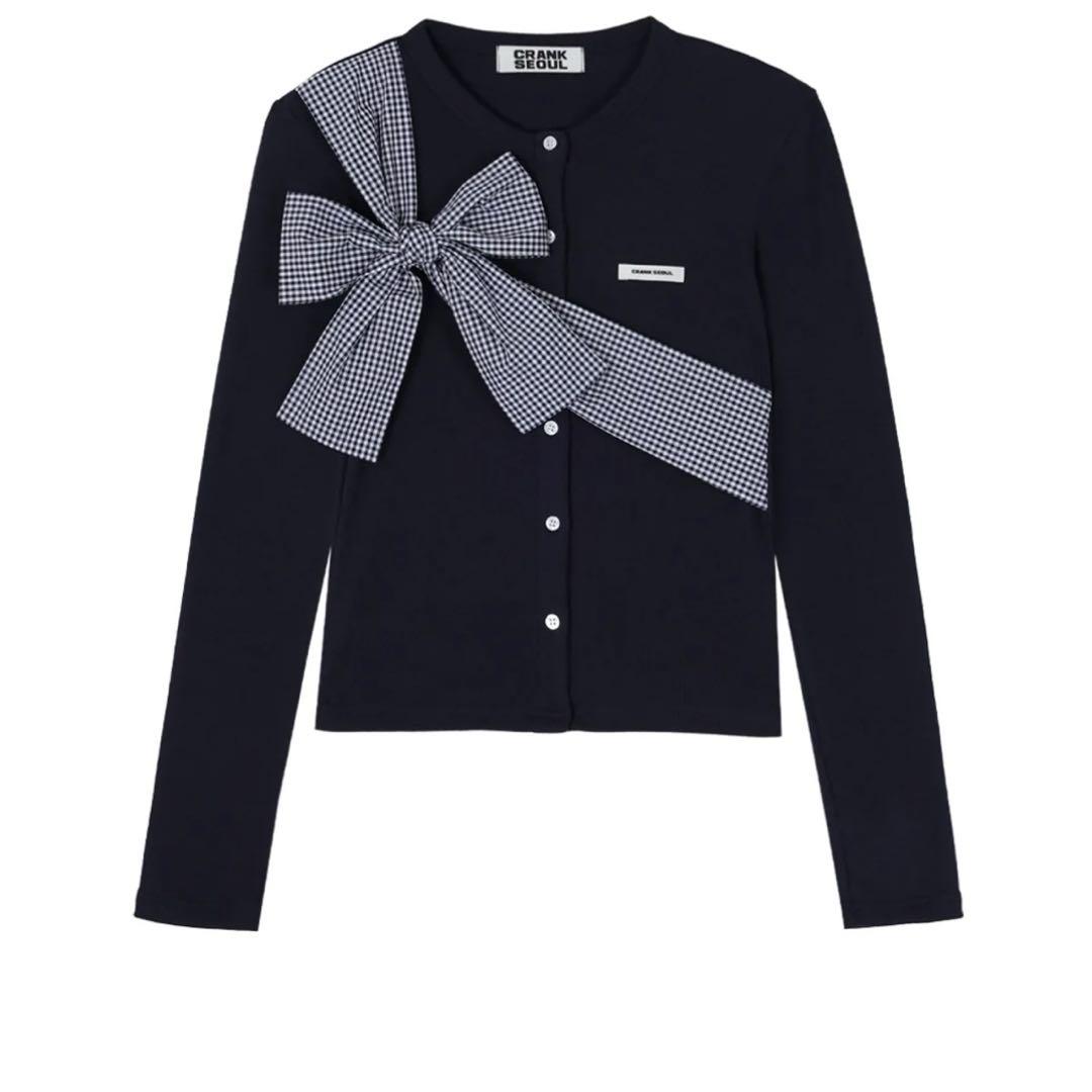 

[Б/У] КАРДИГАН ИЗ ЛЕНТОЧНОГО ТРИКОТАЖА CRANK, темно-синий