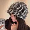 Handmade crochet hollow stacked hat for women, summer breathable vintage versatile pullover hat, loose face-flattering small hood trendy