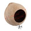 Coconut Shell Pet Birdhouses Round Entrance 6cm Sanded Finish Small Animal House Smooth Surface Enclosed Design Hamster House