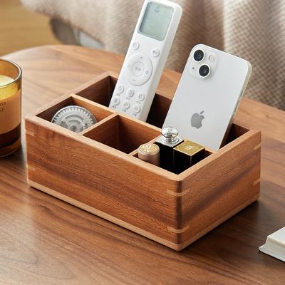 Black Walnut Storage Box Luxury Simple Remote Control Box Pen Cosmetic Boxes Home Office Organizer Case Storage Containers