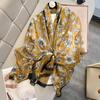 Estilo Casal Fashion Xales Protetores Solares Cachecol de Caxemira Luxuoso Para Presente Lenços Pashmina de Inverno Novo 180X130Cm Hijab Quente de Seda