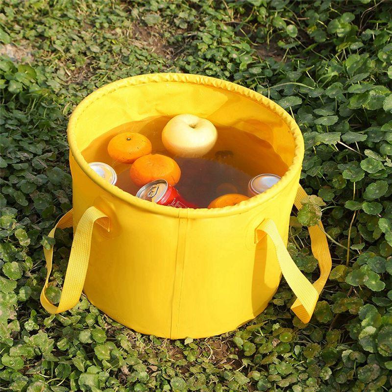 AEE4-Outdoor Portable Folding Bucket Portable Fishing Water Storage Container Camping Travel Portable Picnic Bucket