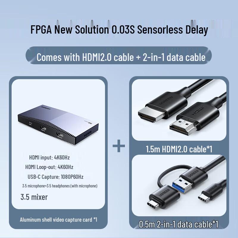 

Ugreen 4K HDMI Video Capture Card