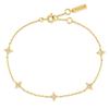 Gold Star Station 925 Silver Bracelet B061-02G.