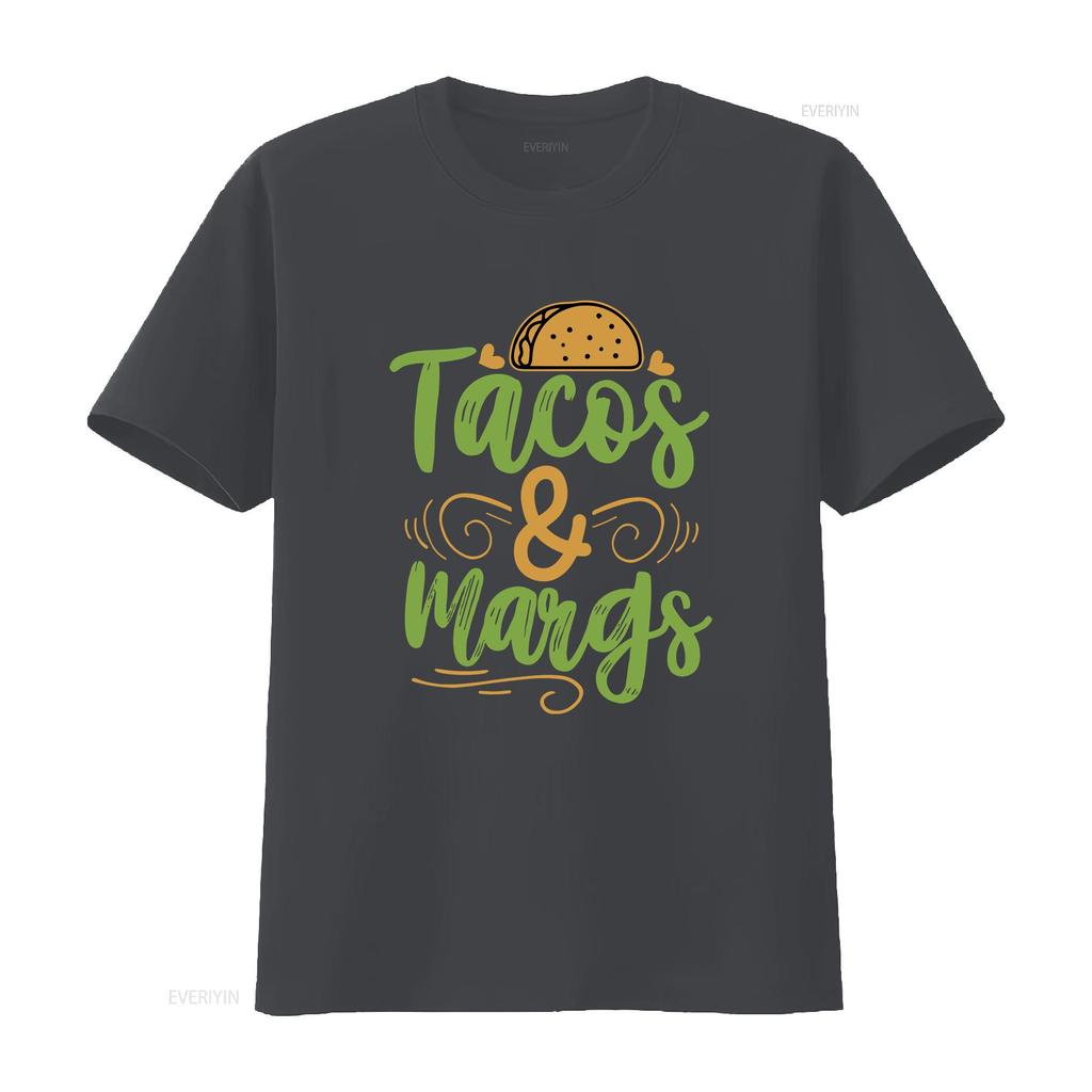 Tacos and Margs T Shirt  Vintage Washed Stretched Versatile Unisex Breathable Homme Soft Graphic Comfortable Slightly Stylish