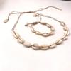1 Pcs Natural Simple Daily Ladies Gifts Fashion All-match Adjustable Shell Sea Rope Bracelet Necklace Set Jewelry Necklace