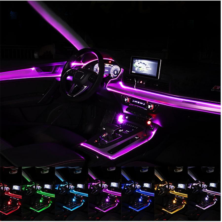 Car Atmosphere Light Strips RGB LED Moulding Decoration Lamp Auto Accessories