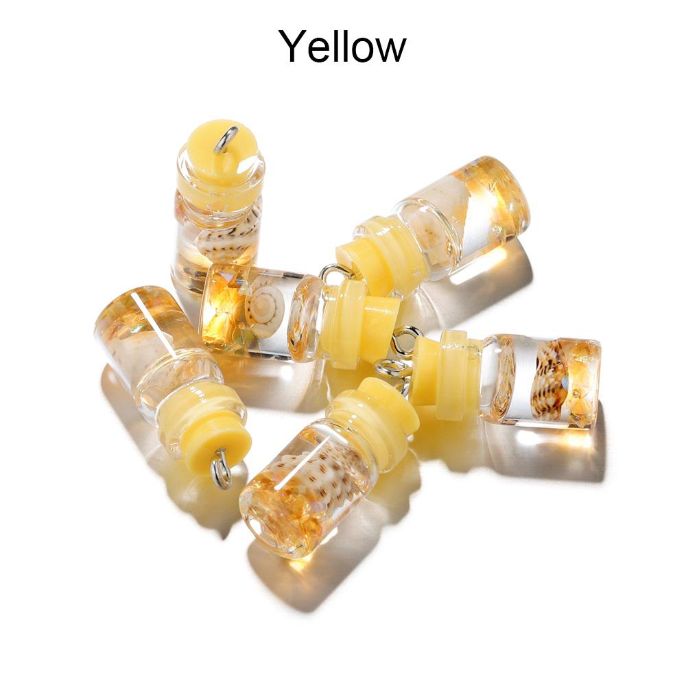10pcs/lot Conch Shell Ocean Drift Bottle Pendants Handmade Crafts Charms For Earrings Necklace DIY Jewelry Making Supplies