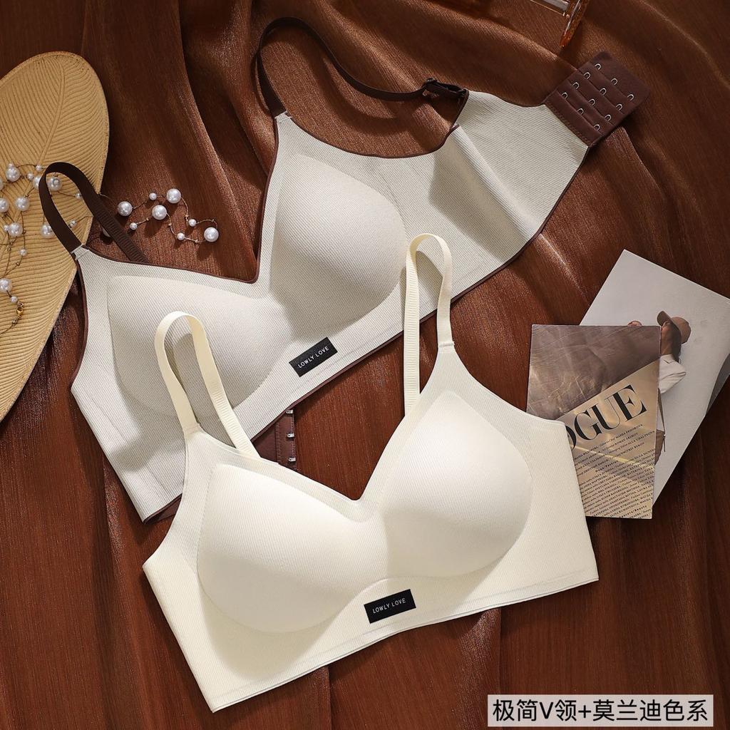 Explosive seamless jelly glue soft support three-imensional fixe cup shows large steel ring bra