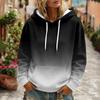 Women's Gradient Print Long Sleeve Hoodie with Hood and Pocket Casual Pullover Sweatshirt