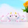 2Pcs Miniatures Unicorns Mini Resin Micro Landscape Bonsai Home Succulent Garden Craft Fairy Decor