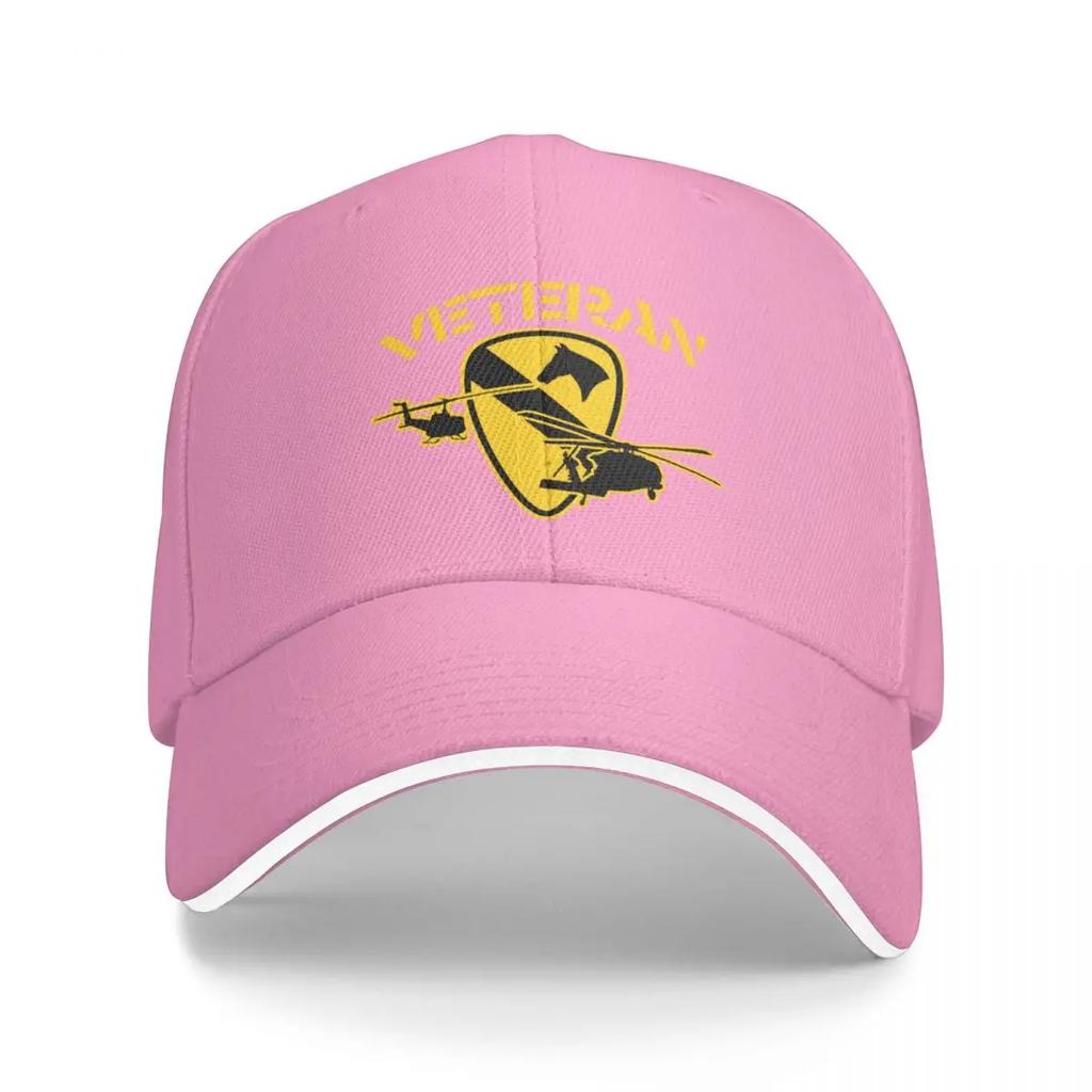 Luftkavallerie-Division Veteran Baseballkappe - Unisex Schwarzer Designer-Sonnenhut mit Logo, Leichtes Polyester