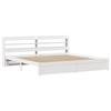 VidaXL Cadre de lit et tête de lit blanc 200x200 cm bois de pin massif, lit, cadre de lit en bois massif, meuble de chambre 3306745