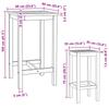 Outdoor Bar Set 3 pcs Untreated Solid Teak Wood