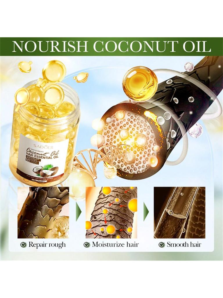 Nourishing Coconut Oil Hair Essential Oil. Conditioner For Women & Men Haircare Fragrance Care Essen