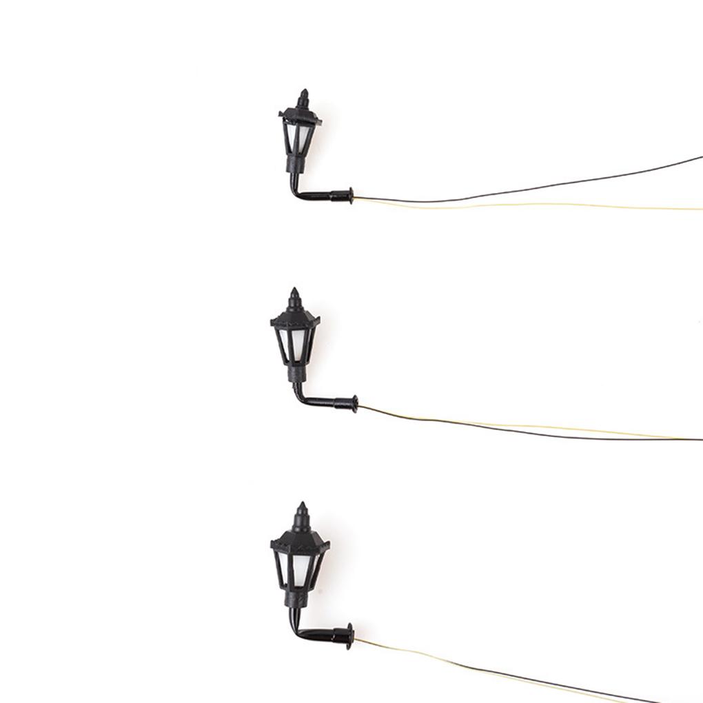 Garden Lights Sand Material Scaled Model LED Metal Lamppost Train Scale Layout Landscape Kid Hanging Lamps for Pathway