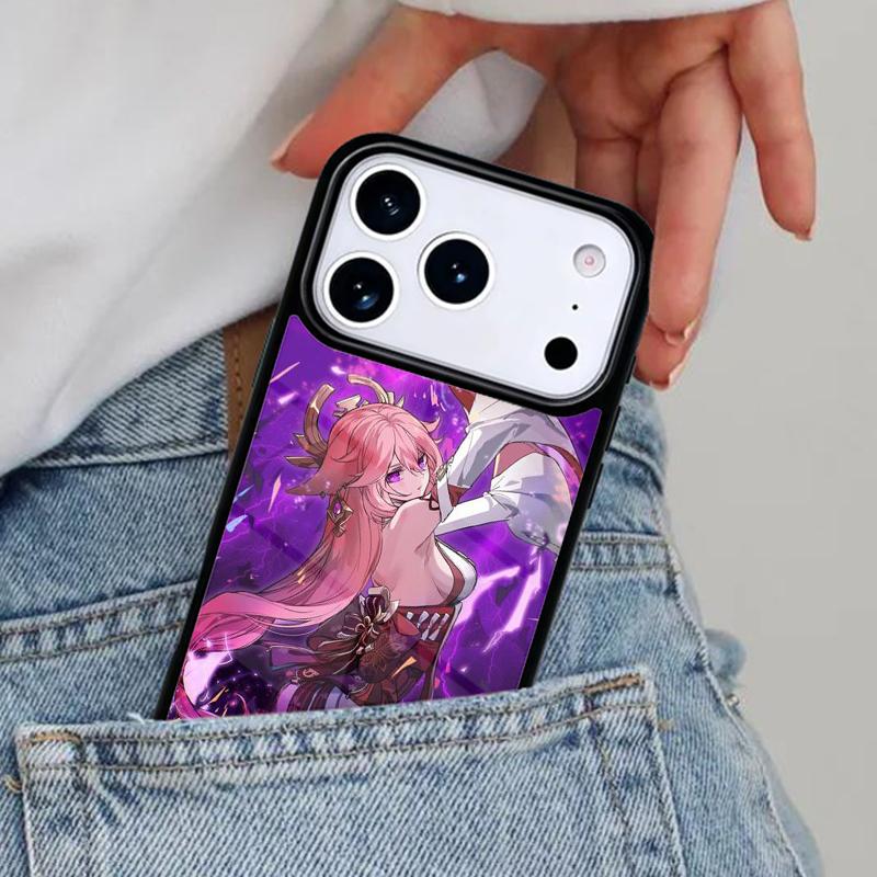 Yae Miko Genshin Impact Phone Case for iPhone 17ProMax 12 13 14 15 16e 17 Pro Max Plus Air Cover