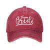 Team Braut Junggesellinnenabschied Zukünftige Ehefrau Baseballkappen Vintage Used Baumwolle Junggesellinnenabschied Kopfbedeckung Unisex Outdoor Verstellbarer Hut