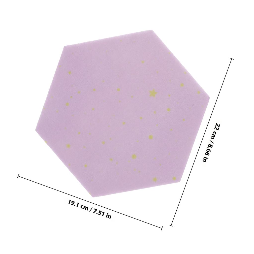 2Pcs Hexagon Felt Wall Stickers Self Adhesive Felt Memo Boards for Home Office Kitchen Wall Photo Display Note Board