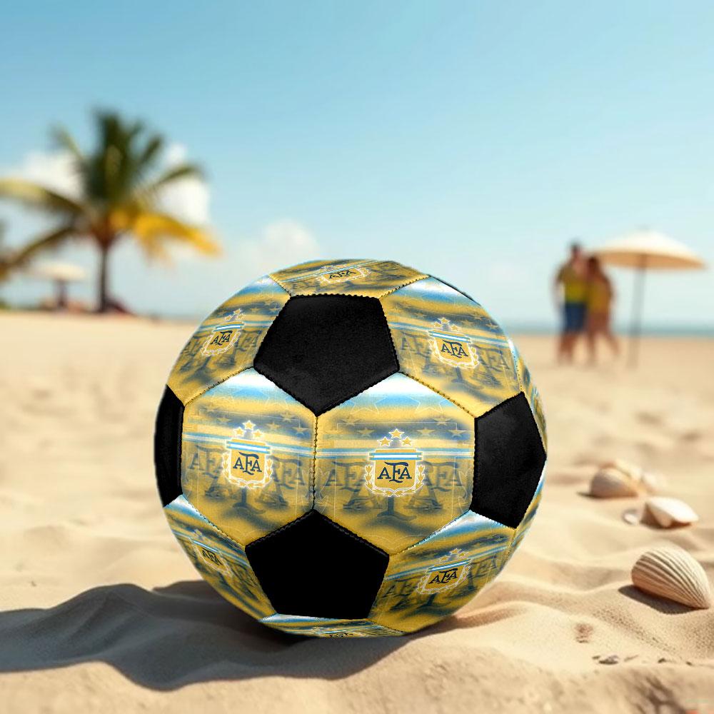 1 pz Pallone da Calcio Messi Taglia 5 Pallone da Calcetto Indoor alla Moda Colorato Gioco in Giardino - Ottimo Regalo per Appassionati di Sport HE45