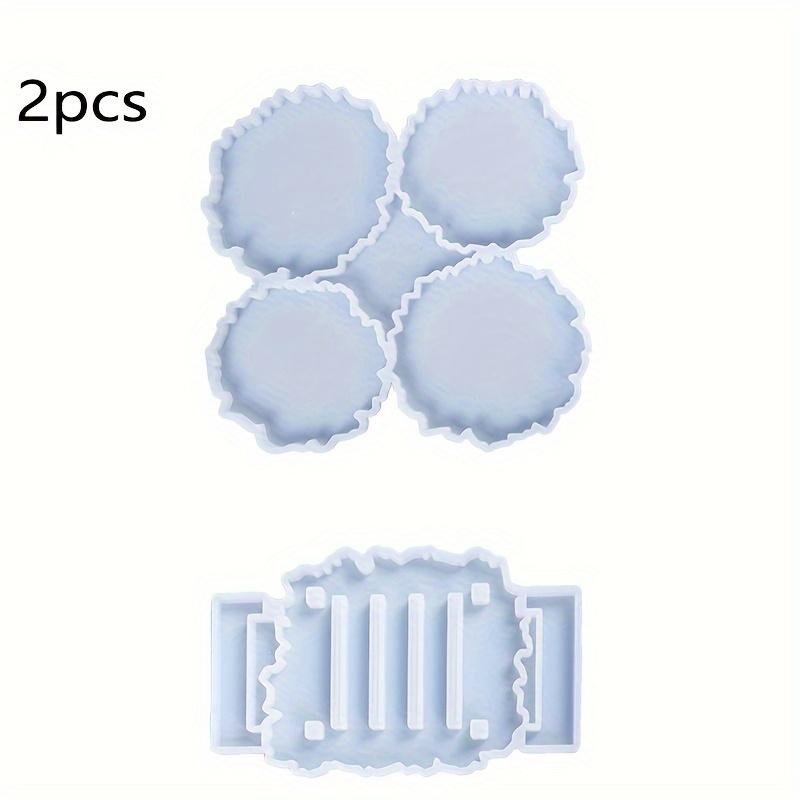2pcs Dropping Mold 4 Irregular Cup Coasters Cup Coaster Support Silicone Mold