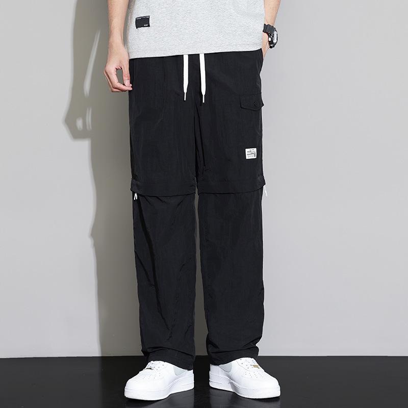 Men s Trendy Convertible Pants To Shorts, Plus Size, Army Green M чёрный