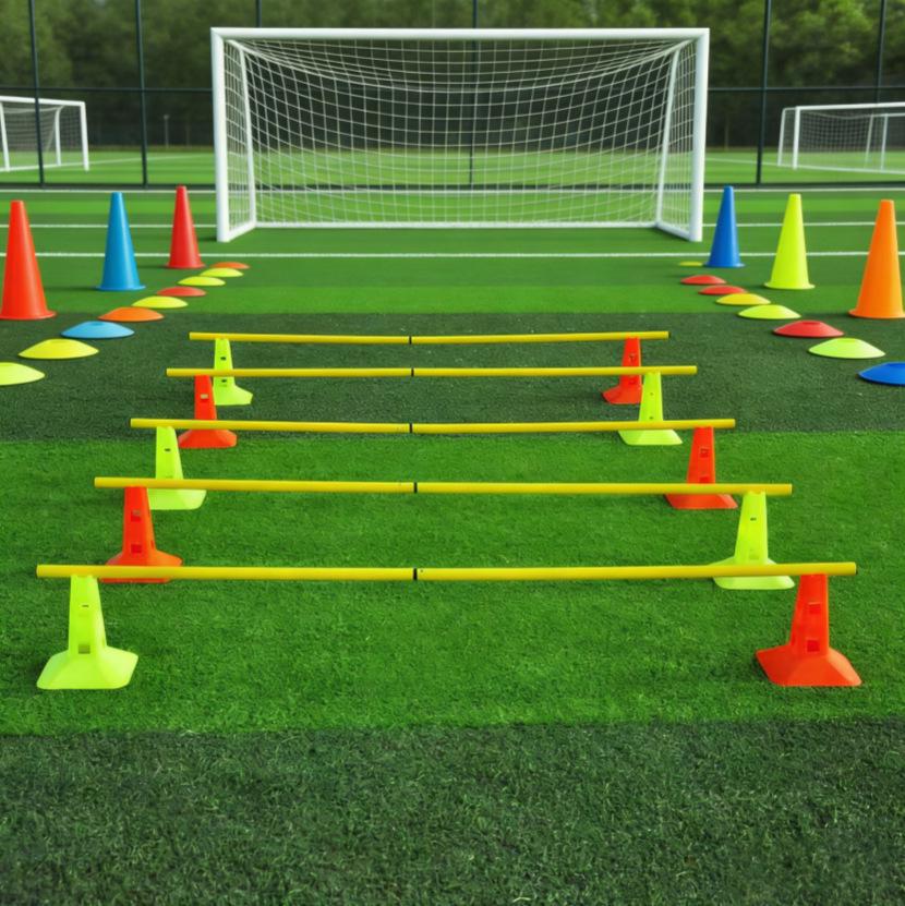 Adjustable Multi-Functional Agility Cones, Poles & Hurdles for Football Training & Sensory Integration