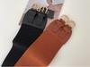 Black Sophisticated Wide Waist Belt For Women With Alloy Buckle Ideal For Dresses Jackets And Sweaters