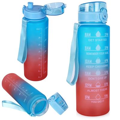 Large Motivational Bottle for Drinking Water, Gym, Fitness, Training, 1L