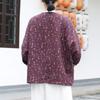 Johnature Women Vintage Print Floral Jackets O-Neck Long Sleeve Coats Spring Button Bat Sleeve Chinese Style Jackets