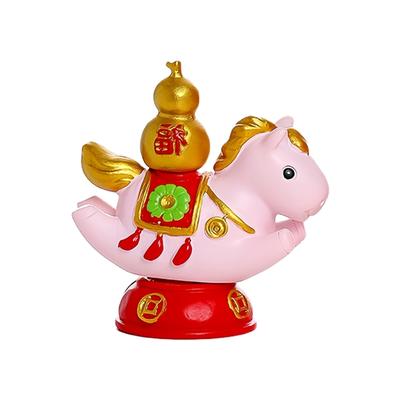 Drehende Chinesische Tierkreiszeichen Pferde Statue Neujahr Haus Büro Dekorationen Harz Figur Ornament Geschenk Für Glück Erfolg