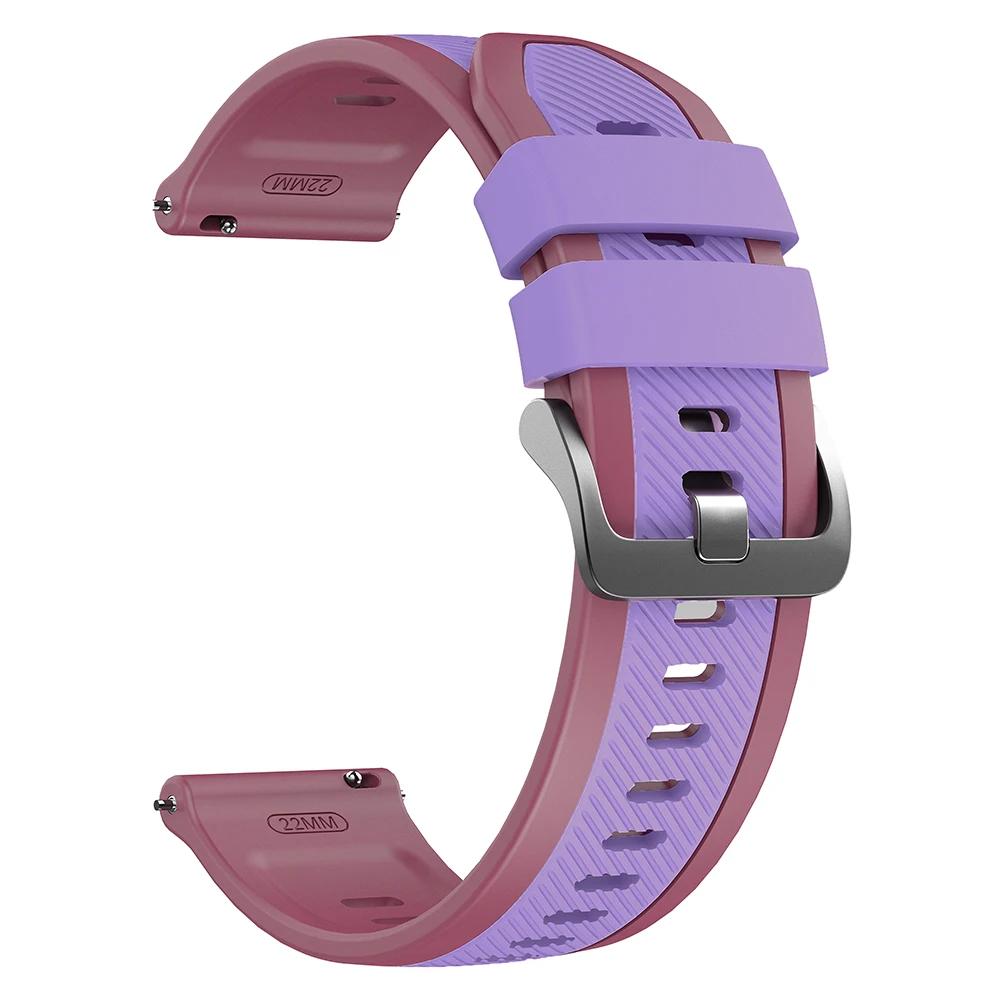 Silikonarmband für Realme Watch S 2 3 Pro 22mm Weiches Smartwatch-Armband Correa für Realme Watch S2 Zweifarbig Damen Herren Uhrenarmbänder