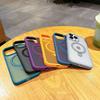 Matte Ring Holder Glass Lens Phone Case For iPhone 16 15 14 13 12 11 ProMax Plus For Magsafe Wireless Magnetic Hard Bumper Cover