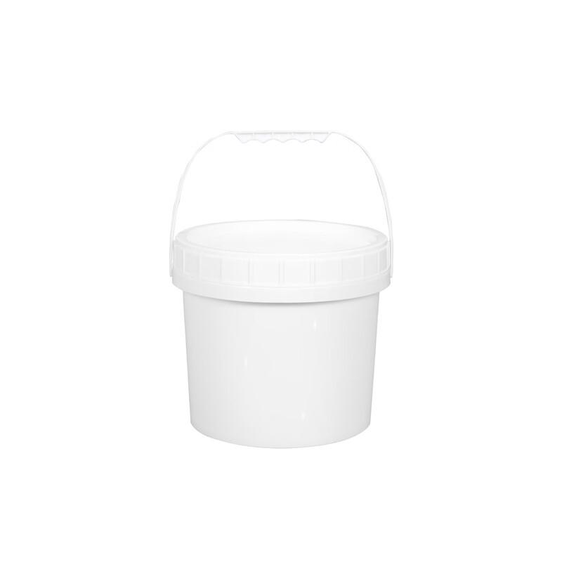 4L White Food-Grade Spiral Plastic Storage Bucket