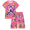 19776 Kids Girls Lily Lovebraids Game Printed Short Sleeves Sleepwear Pajamas 2pcs/sets