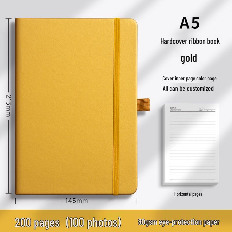 Custom A5 Thick Notebook & A6 Portable Planner Journal золотой