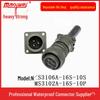 Heavy Duty 3-Pin US Standard Male/Female Connector Plug Receptacle MS3106A16S-10S+MS3102A16S-10P