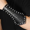 Punk Nieten Nietenbesetzter Armschutz Handgelenkband Für Rollenspiel Goth Kostüm Weiches PU-Leder Verstellbarer Armschutz Cosplay Zubehör